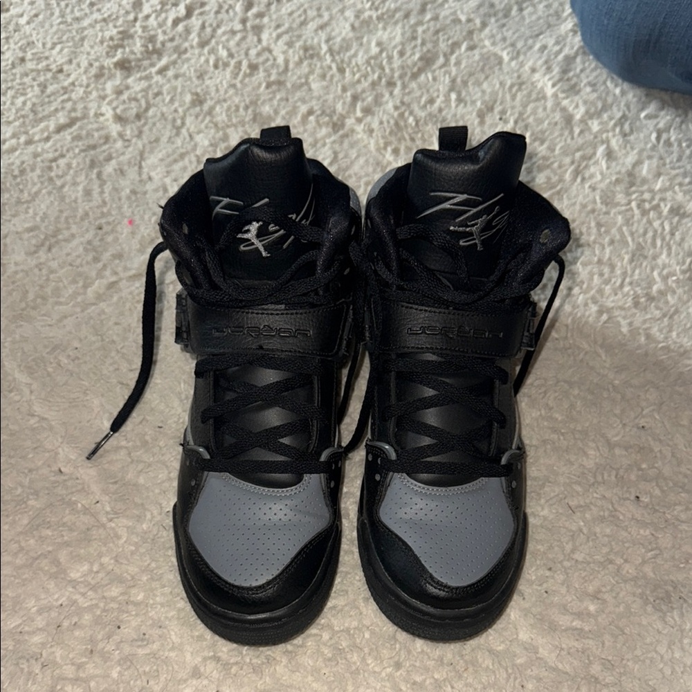 Jordan Black and Gray Women's Sneakers